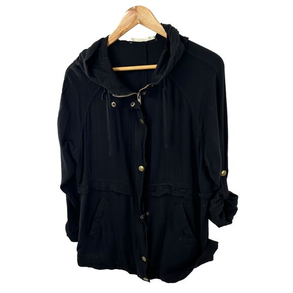 Andree by Unit Women's Medium Black Anorak Utility Jacket - Picture 5 of 7